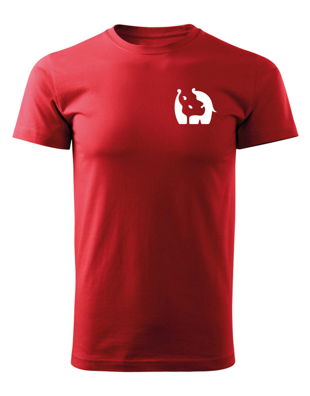 Pánské tričko s potiskem Hroch červená