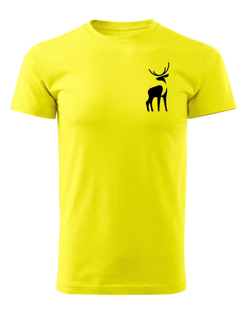 Pánské tričko s potiskem Jelen žlutá
