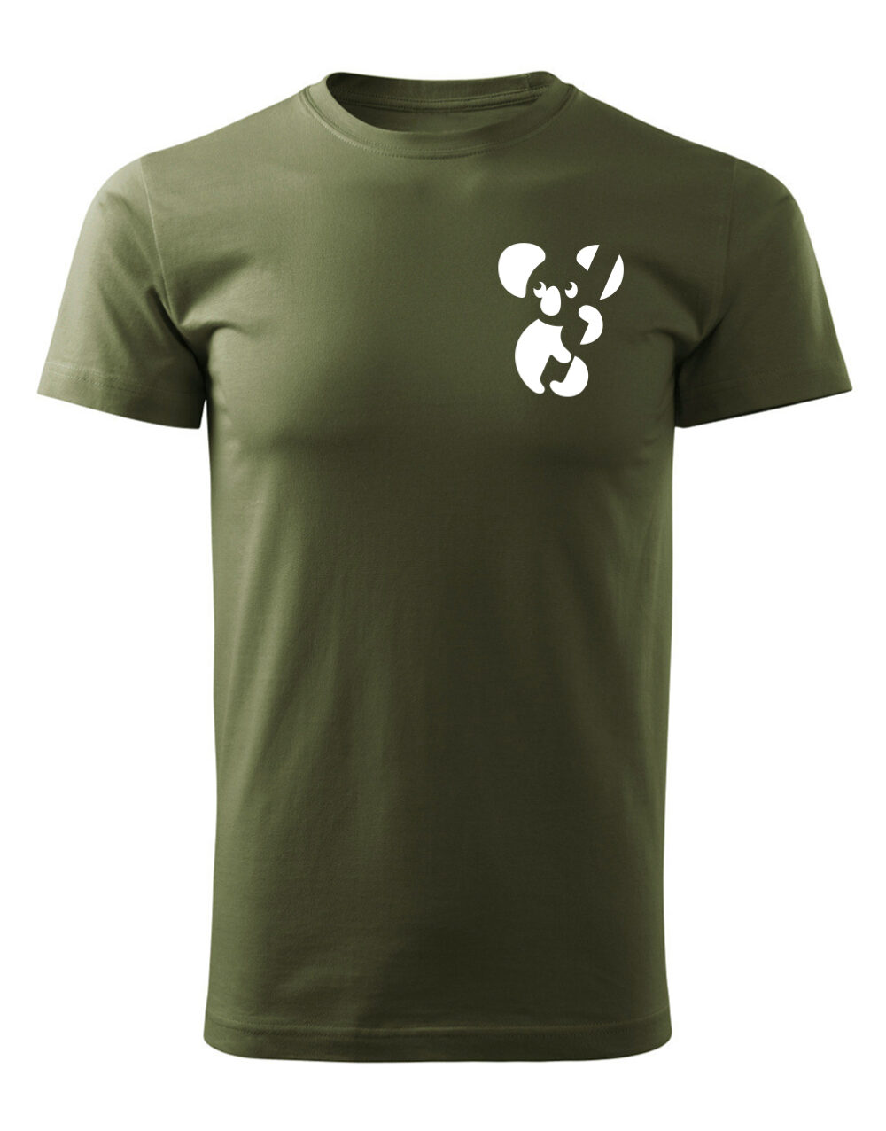 Pánské tričko s potiskem Koala vojenská zelená