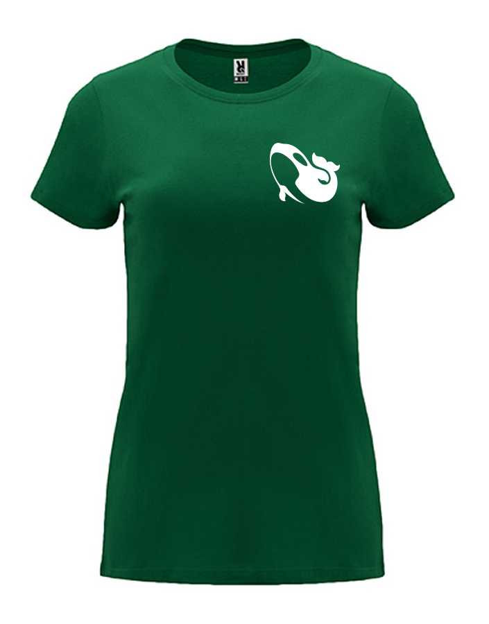 Dámské tričko s potiskem Kosatka lahvově zelená