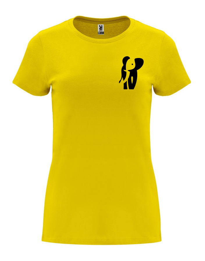 Dámské tričko s potiskem Slon žlutá