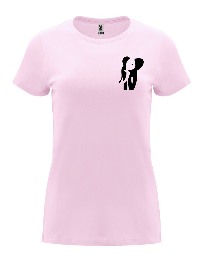 Dámské tričko s potiskem Slon světle růžová