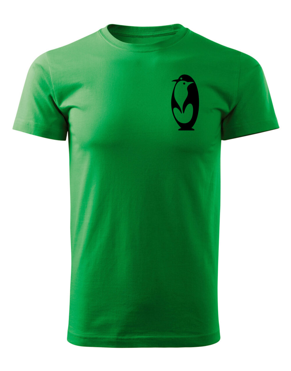 Pánské tričko s potiskem Tučňák středně zelená