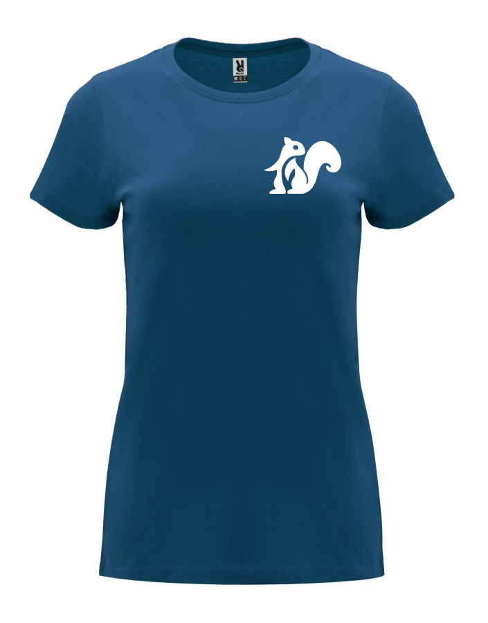 Dámské tričko s potiskem Veverka námořní modrá