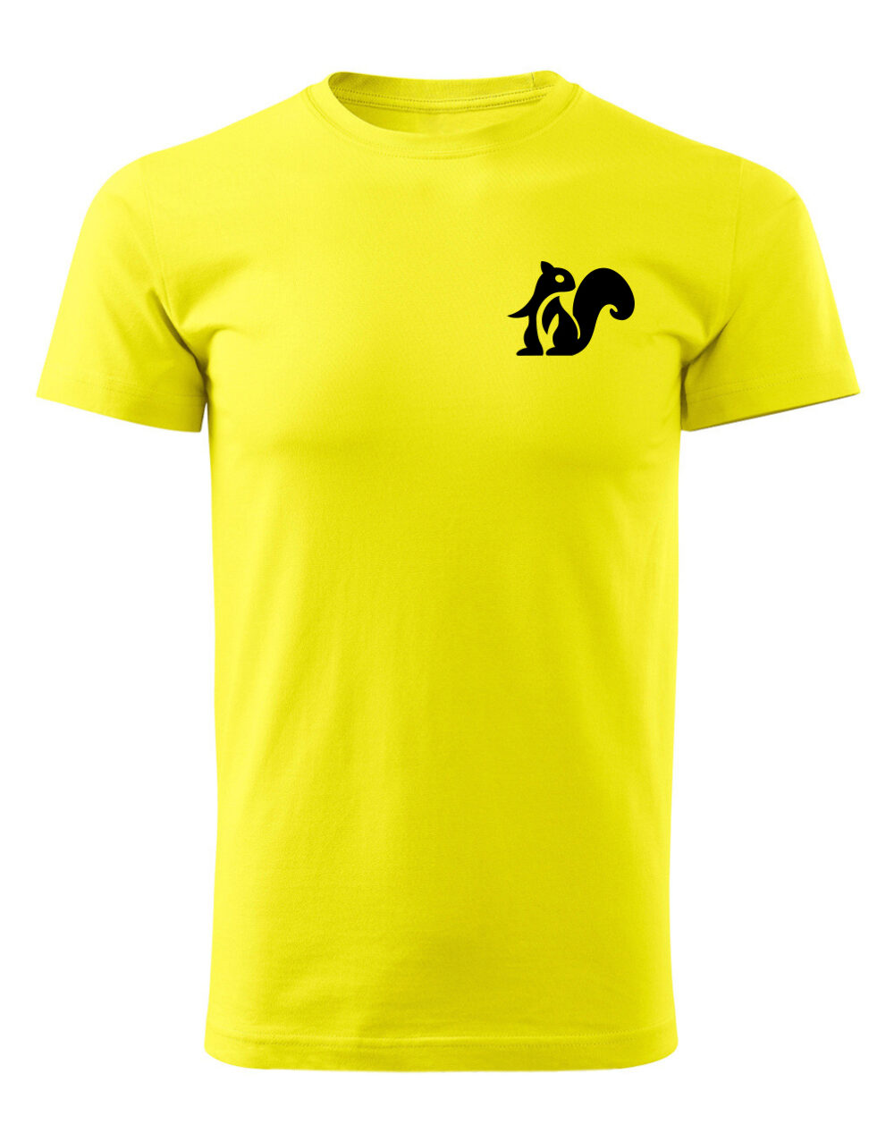 Pánské tričko s potiskem Veverka žlutá