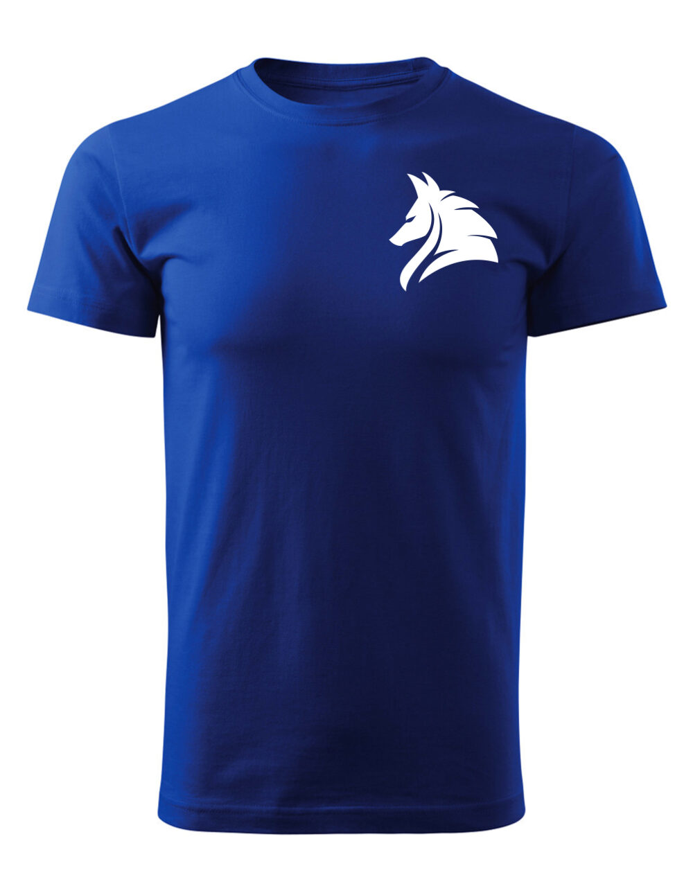 Pánské tričko s potiskem Vlk královská modrá