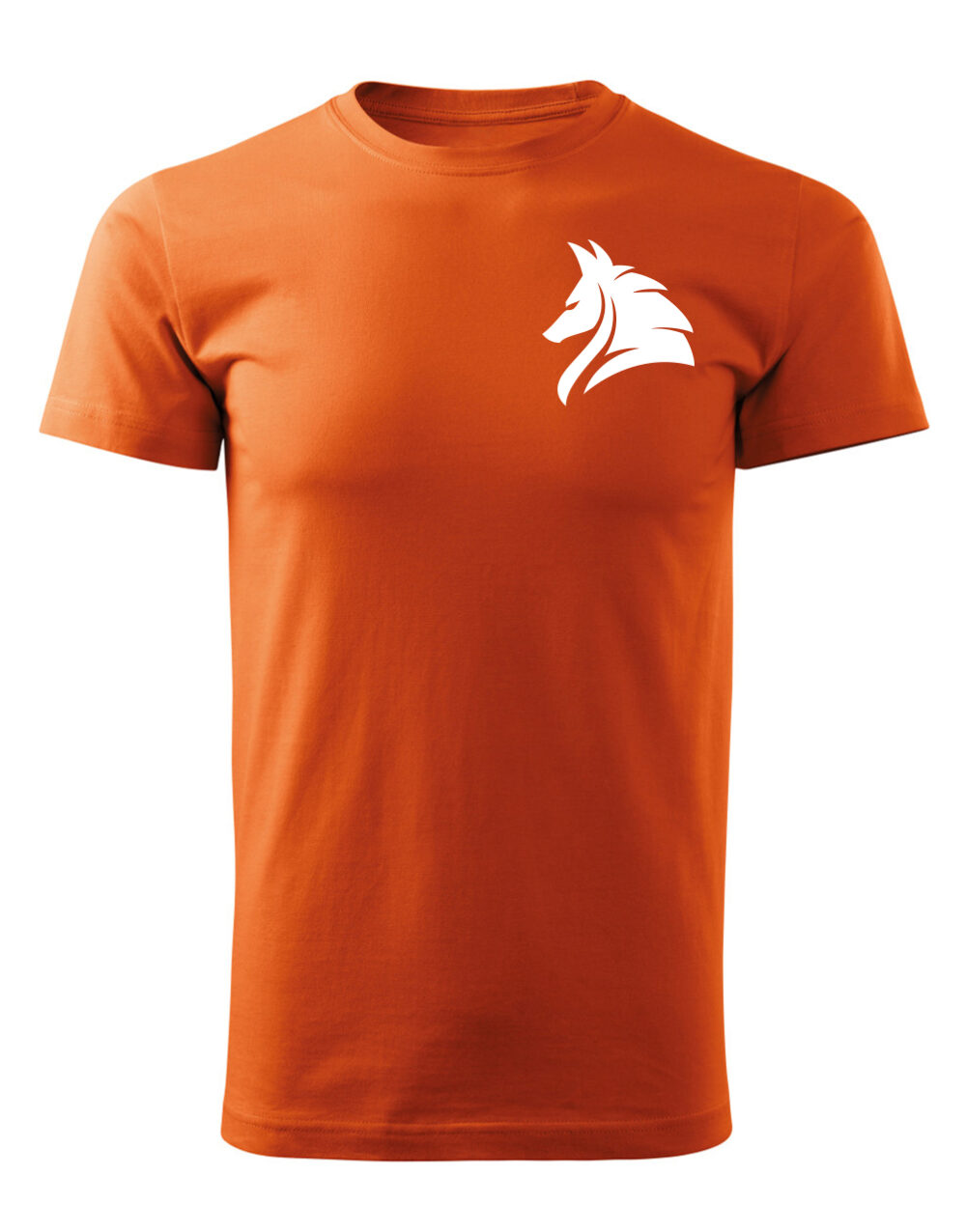 Pánské tričko s potiskem Vlk oranžová