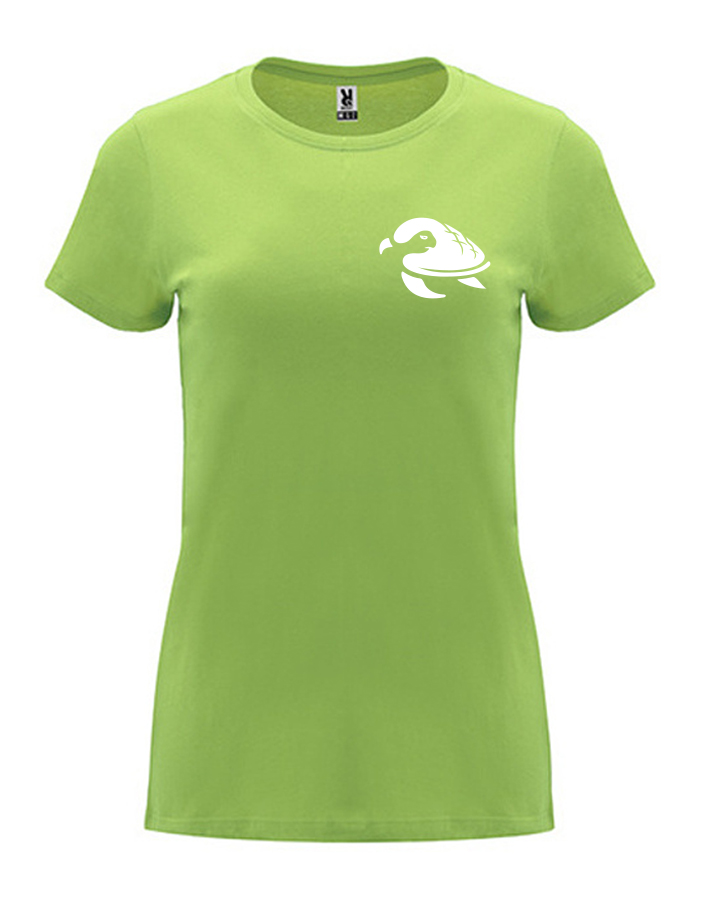Dámské tričko s potiskem Želva světle zelená