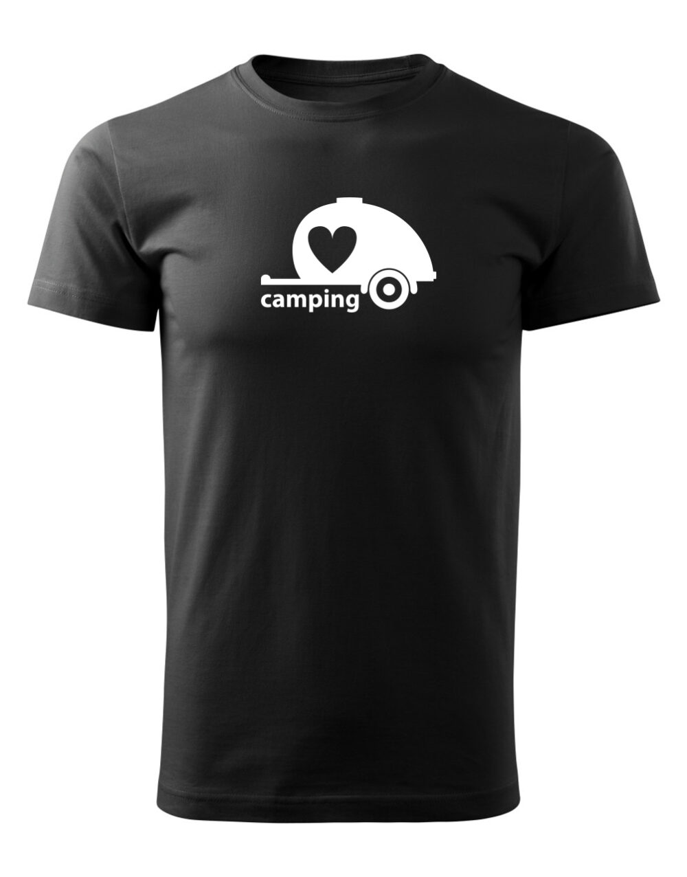 Pánské tričko s potiskem Camping černá