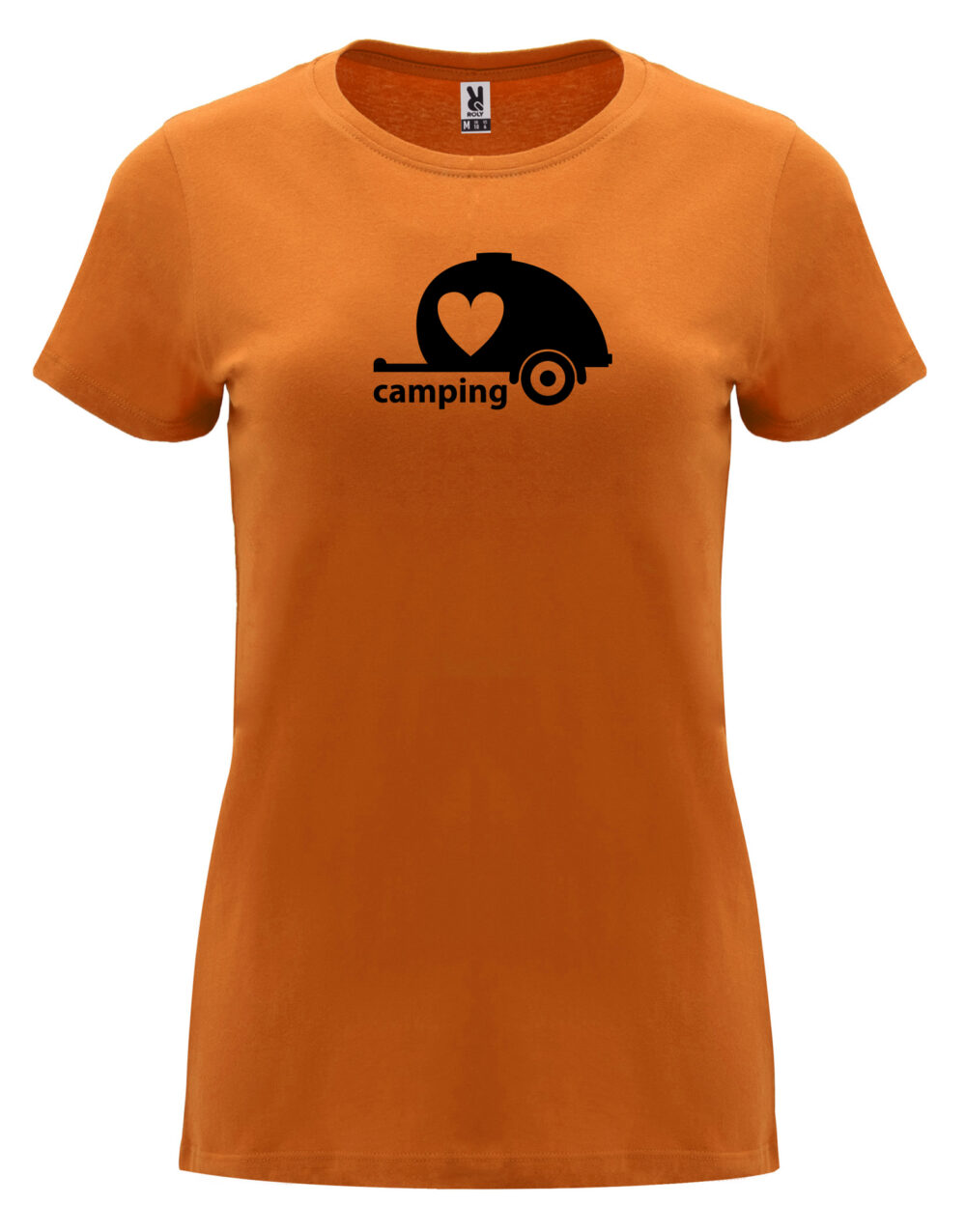 Dámské tričko s potiskem Camping oranžová