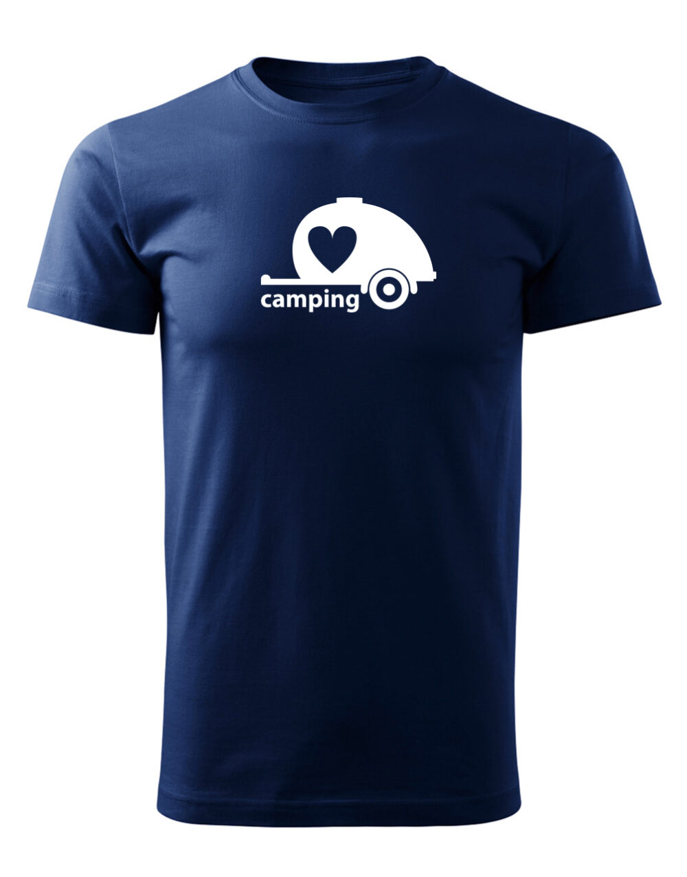 Pánské tričko s potiskem Camping námořní modrá