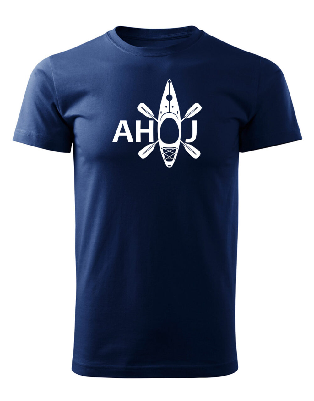 Pánské tričko s potiskem na vodu Ahoj námořní modrá