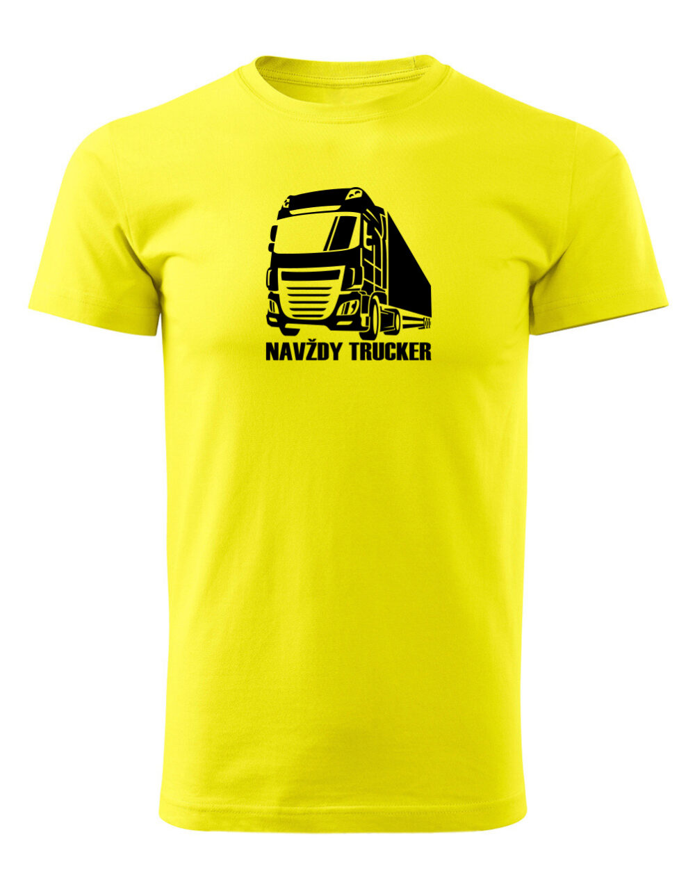 Pánské tričko s potiskem Navždy trucker žlutá