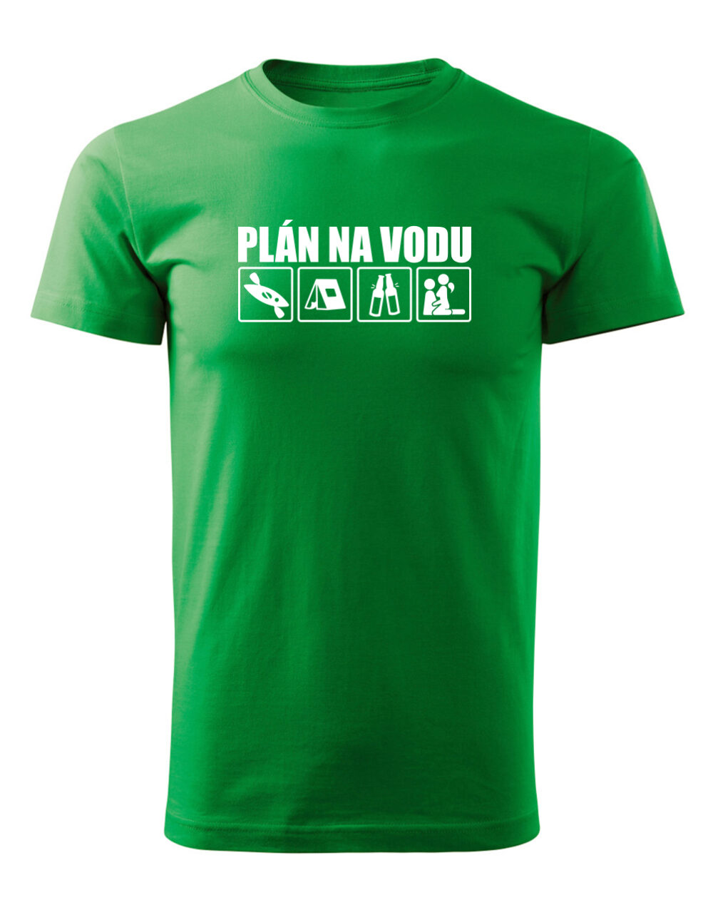 Pánské tričko s potiskem Plán na vodu světle zelená