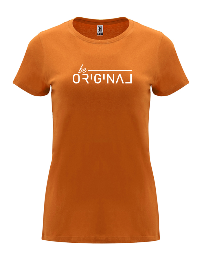 Dámské tričko s potiskem Be original oranžová