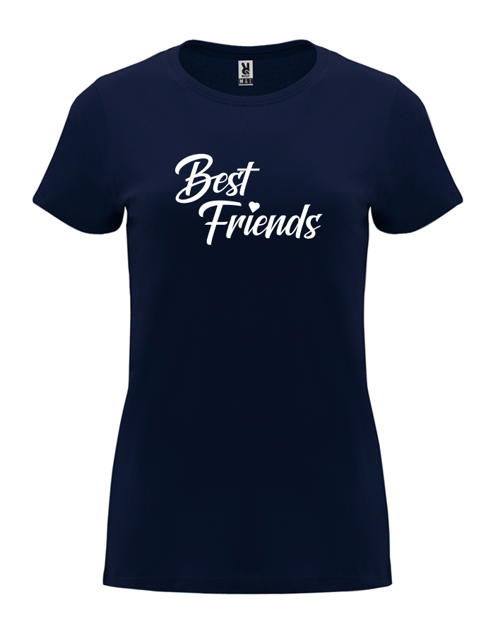 Dámské tričko s potiskem Best Friends námořní modrá