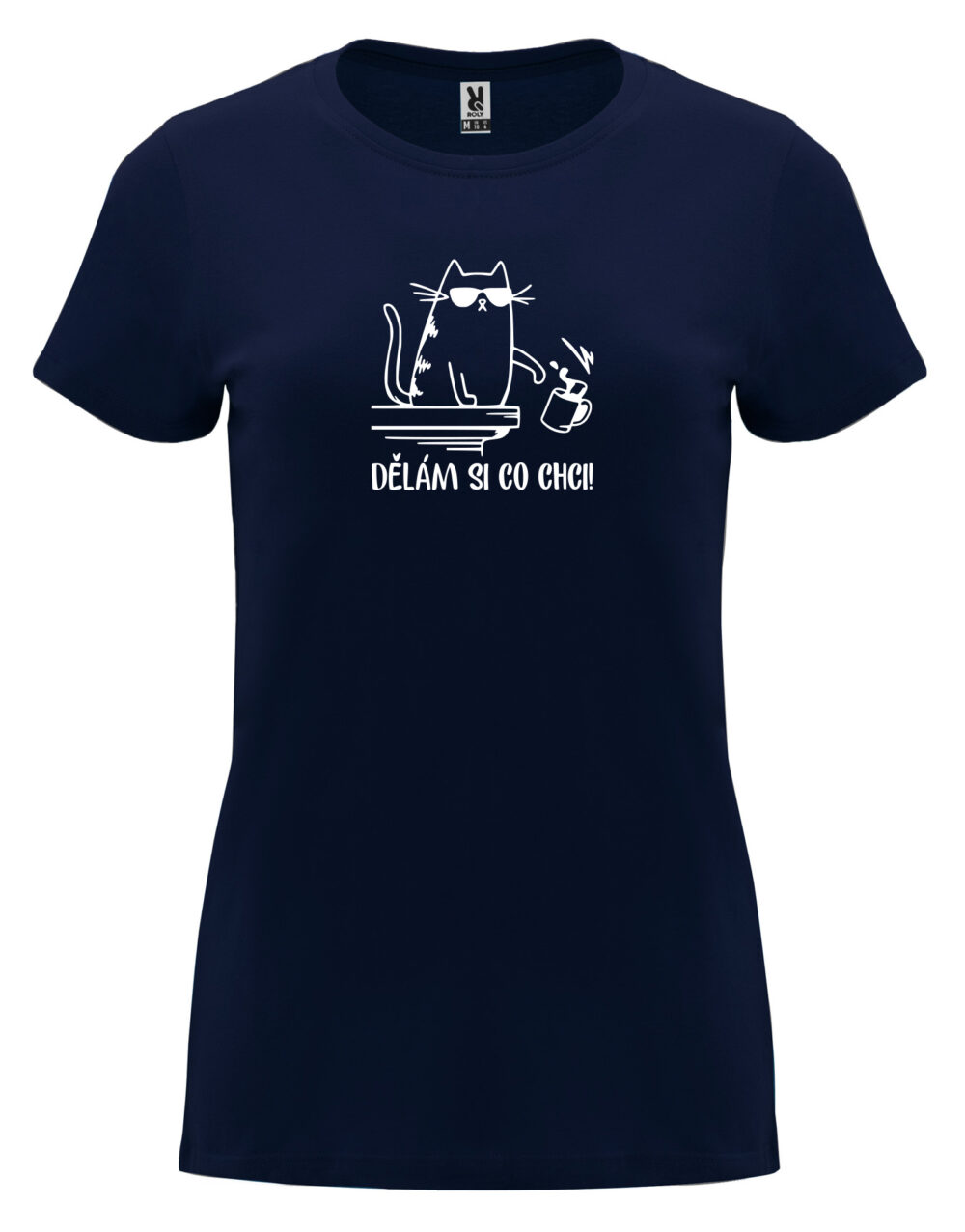 Dámské tričko s potiskem Dělám si co chci námořní modrá