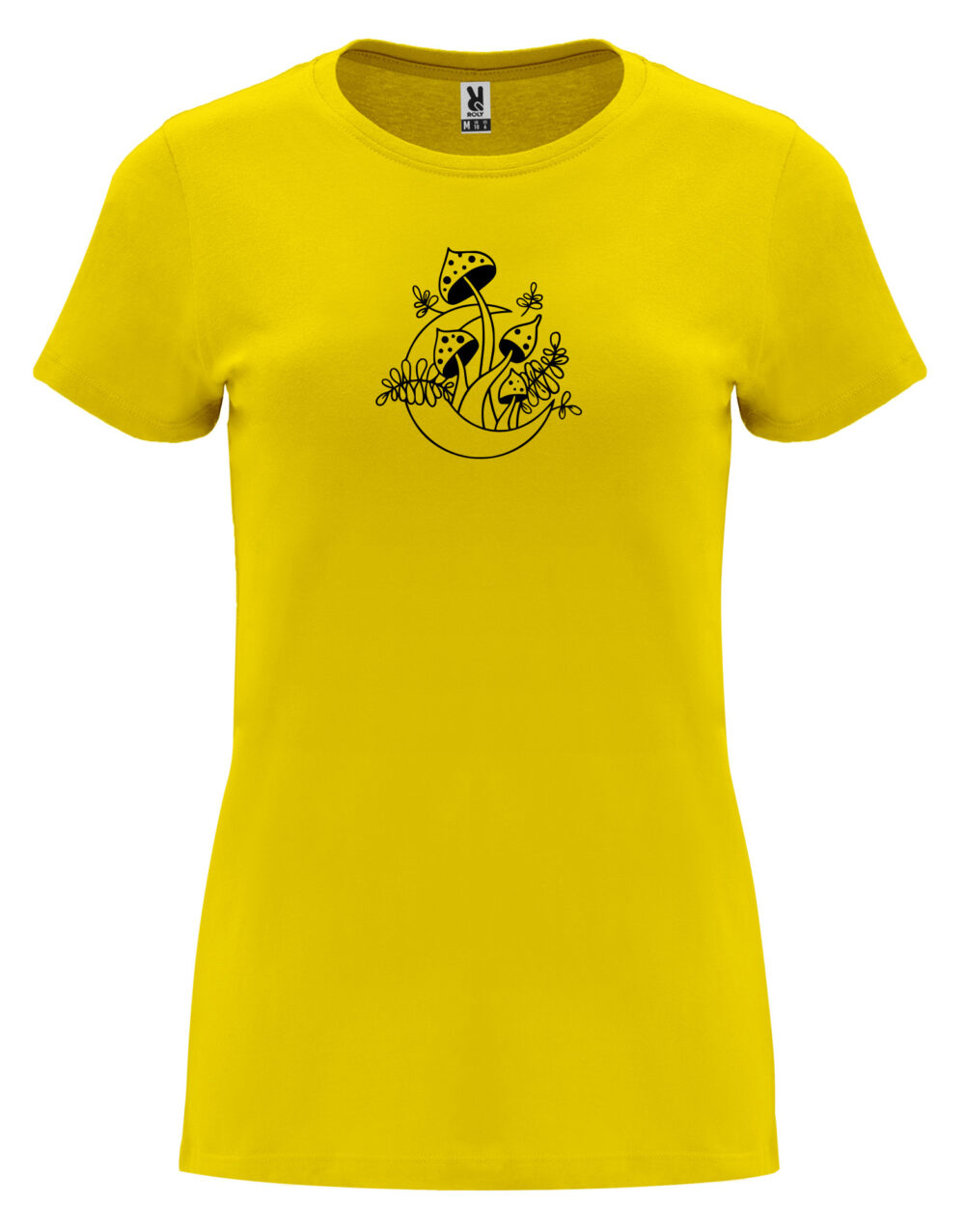 Dámské tričko s potiskem Houbičky žlutá