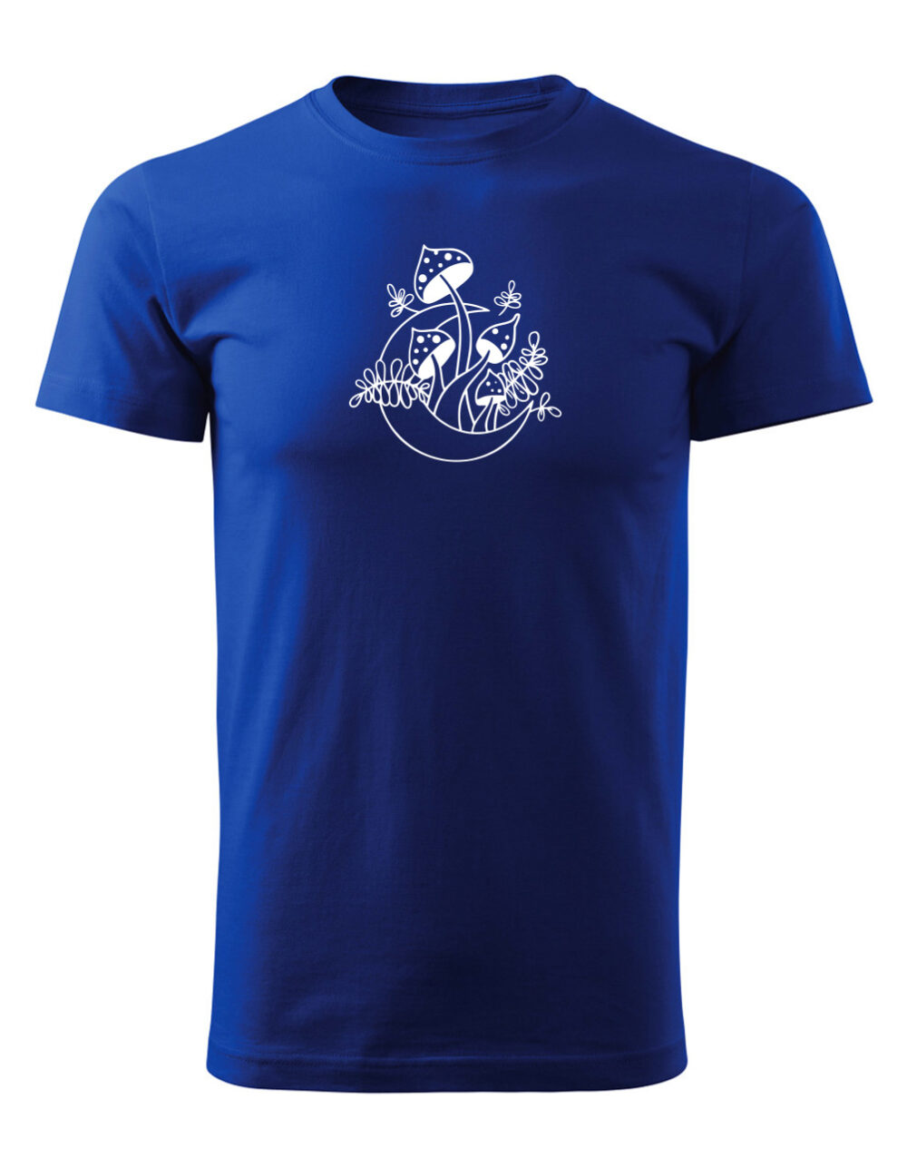 Pánské tričko s potiskem Houbičky královská modrá