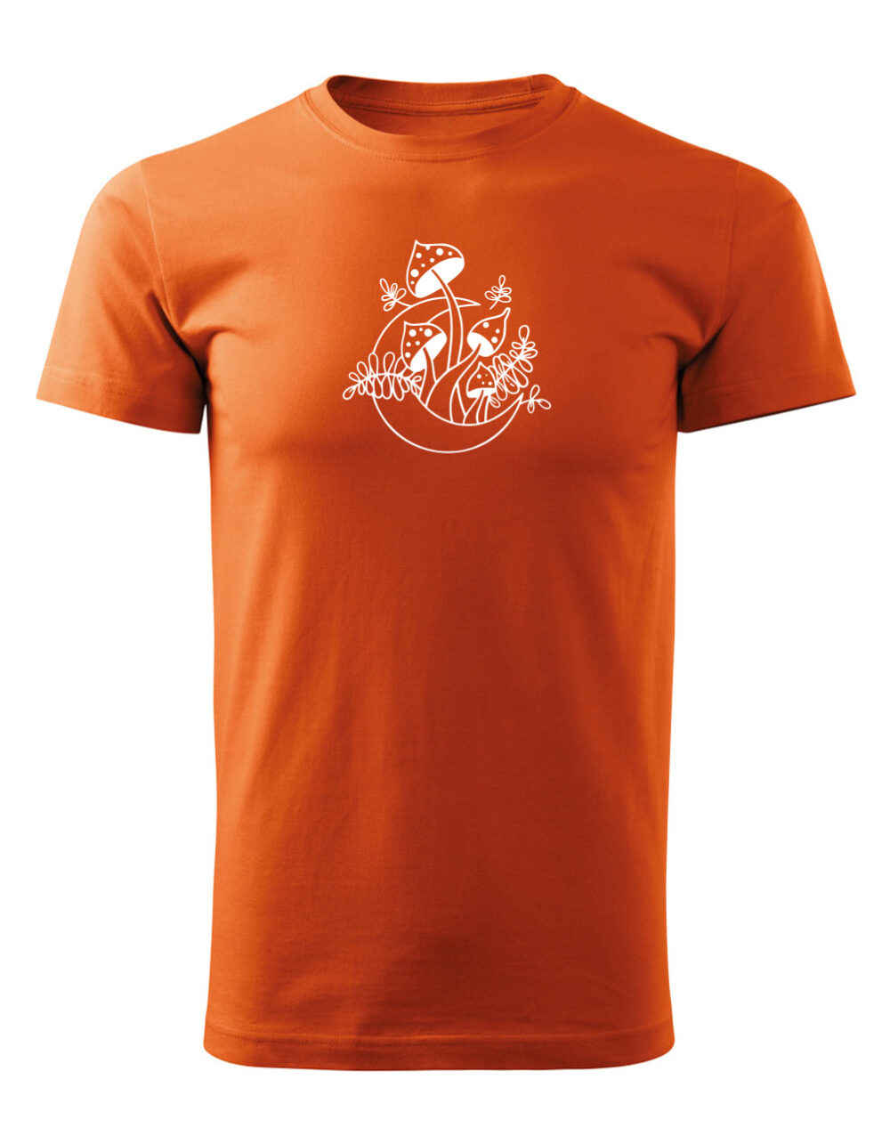 Pánské tričko s potiskem Houbičky oranžová