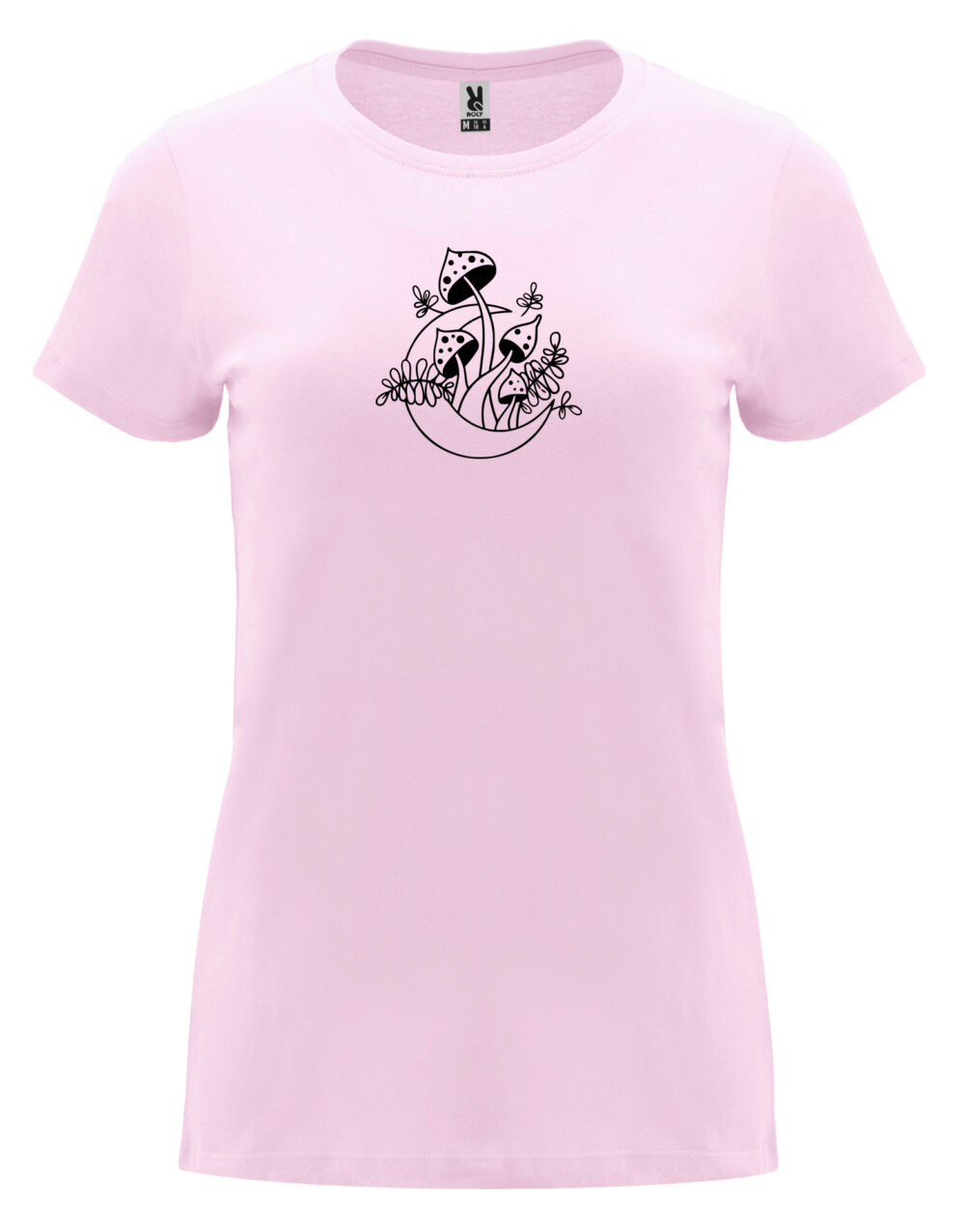 Dámské tričko s potiskem Houbičky světle růžová