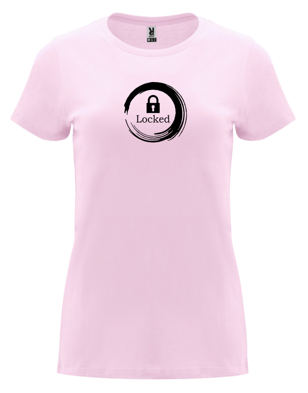 Dámské tričko s potiskem Locked světle růžová