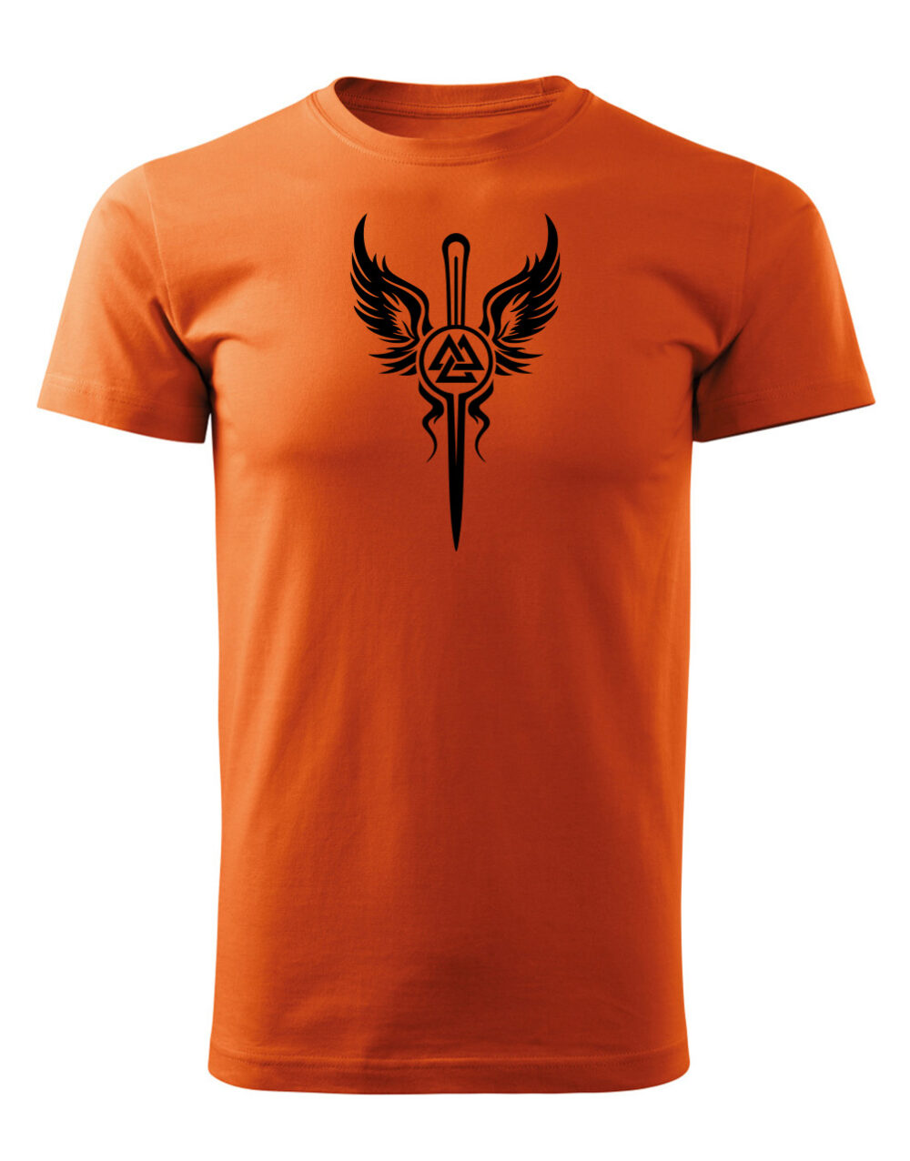 Pánské tričko s potiskem Valkýra znak oranžová