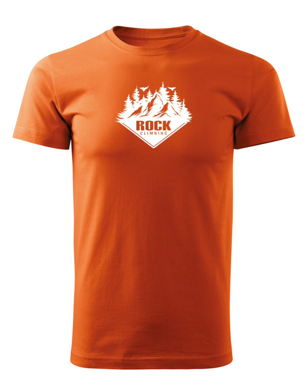 Pánské tričko s potiskem Rock climbing oranžová