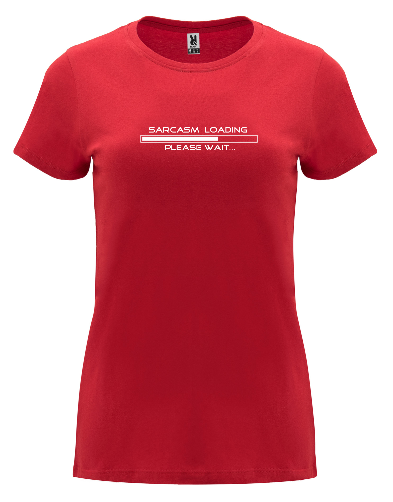 Dámské tričko s potiskem Sarcasm loading červená