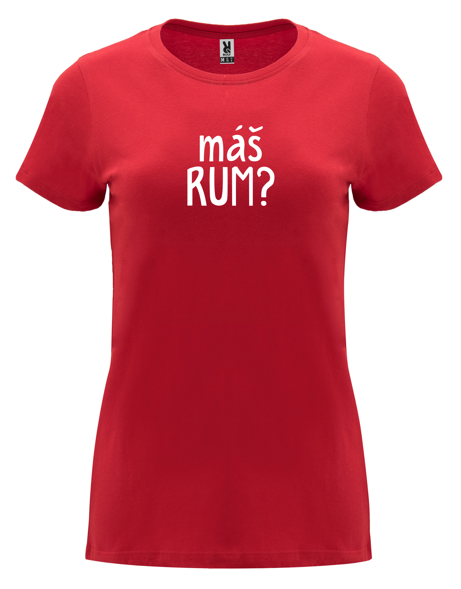 Dámské tričko s potiskem Máš rum červená